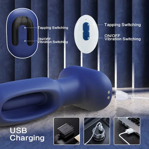 10 Tapping 10 vibrating Anal Therapy Toy with Remote Control