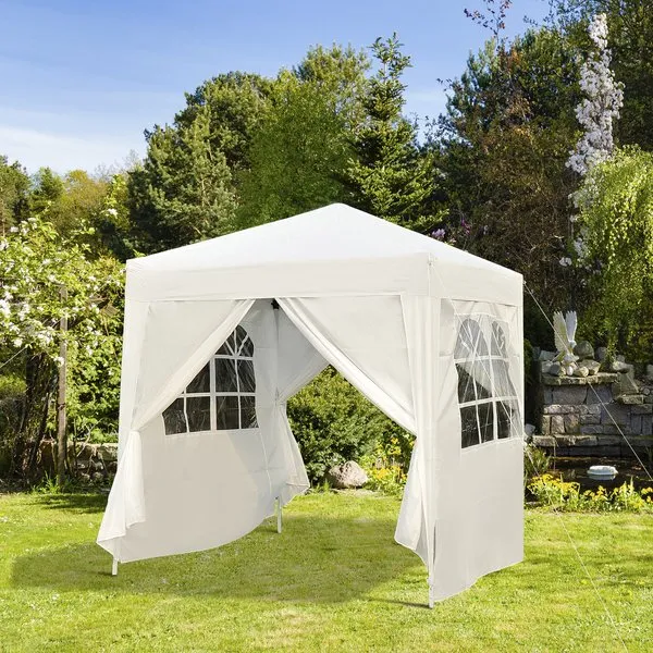 2 X 2m Pop Up Gazebo Canopy - White