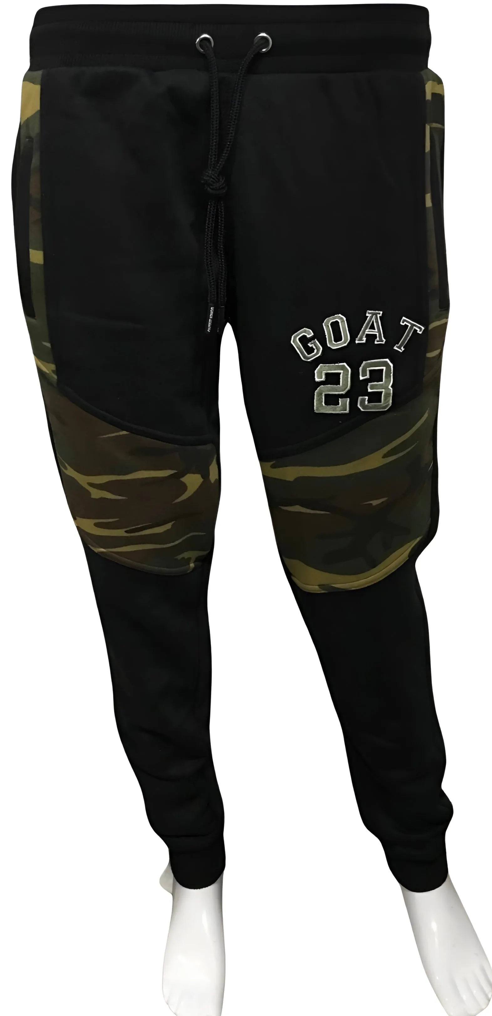 ^23 GOAT^ CAMOUFLAGE LUXURY JOGGER SWEATS (CUT & SEW) (EMBROIDERED LOGO)