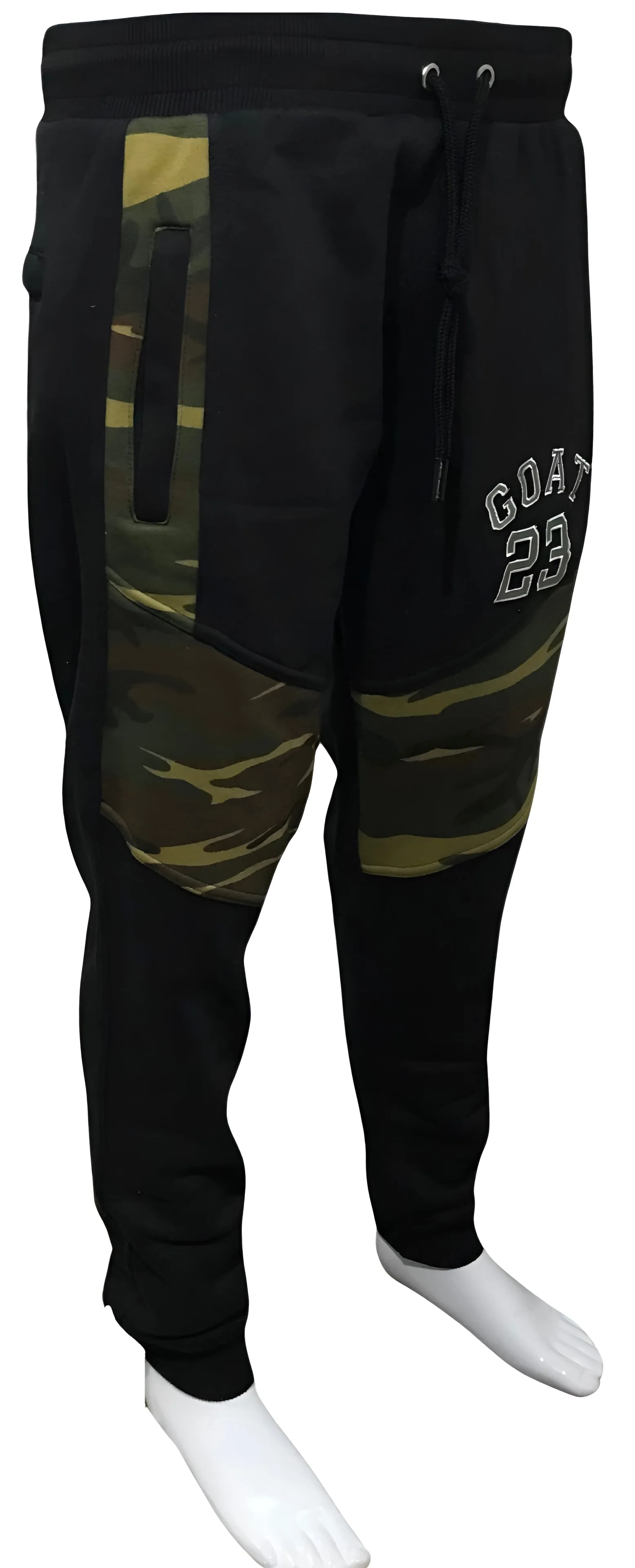 ^23 GOAT^ CAMOUFLAGE LUXURY JOGGER SWEATS (CUT & SEW) (EMBROIDERED LOGO)