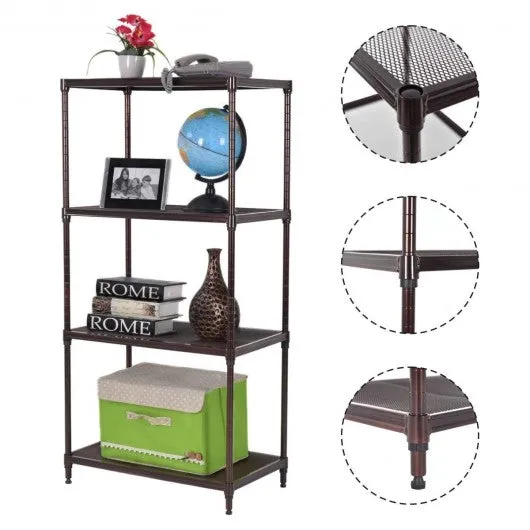 23" x 13" x 48" 4 Layer Steel Storage Rack Shelf Organizer