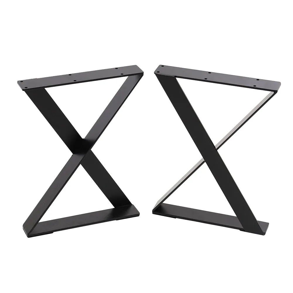 2Pcs X-Shaped Metal Table Legs DIY for Dining Table