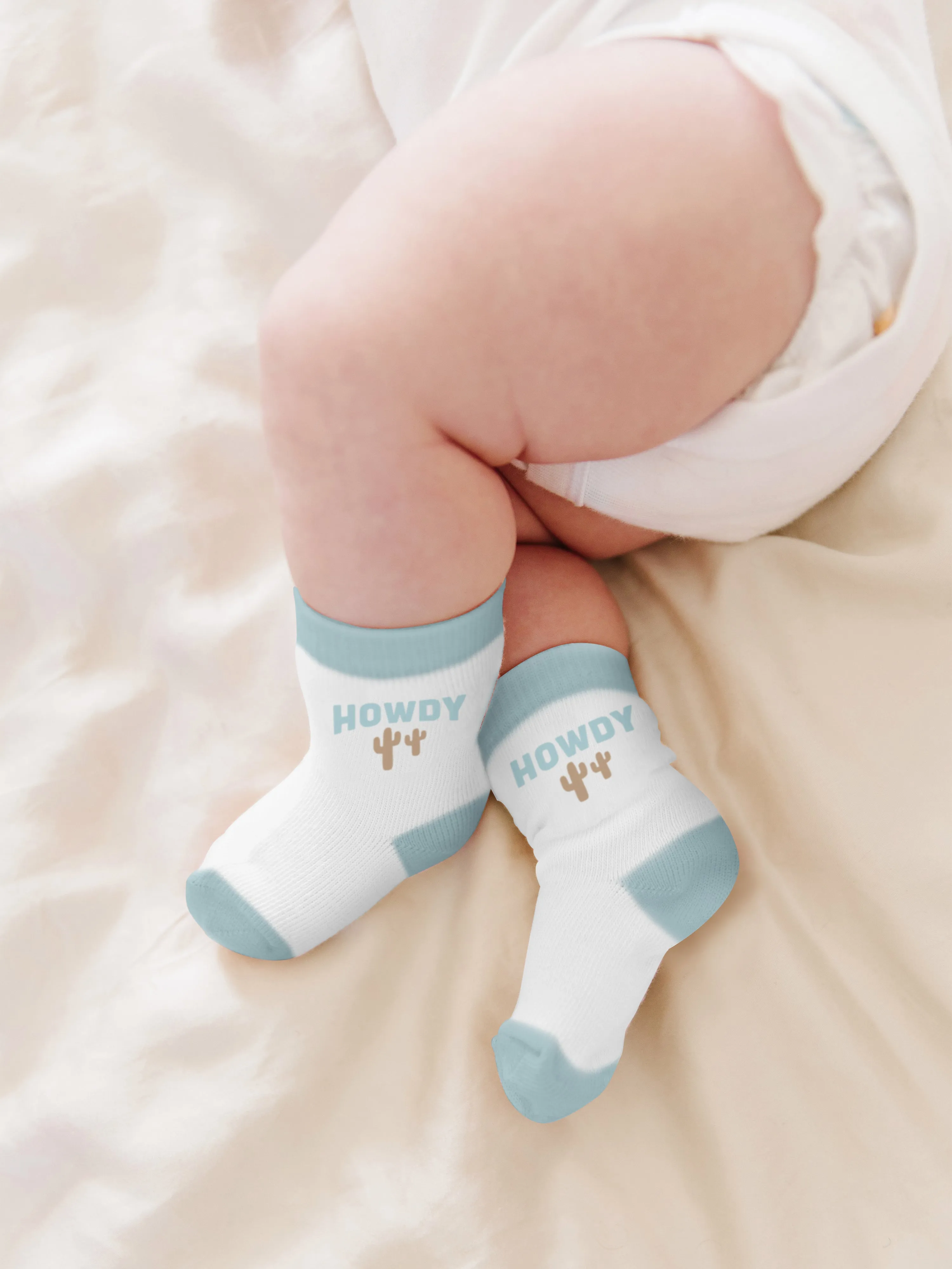 3-Pack Soft Durable Baby Socks Set -  Howdy Partner Blue