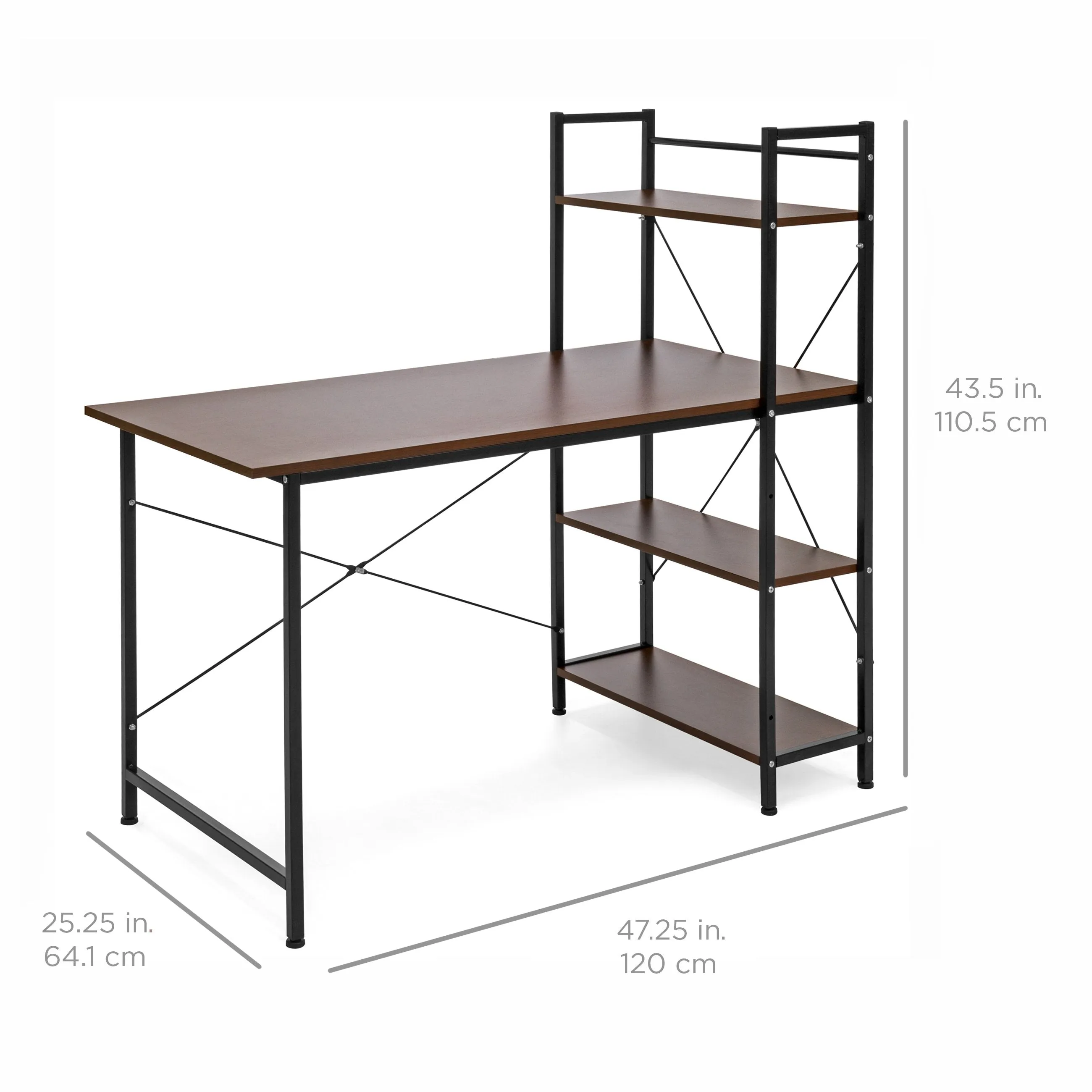 4-Tier Computer Desk Shelf Workstation