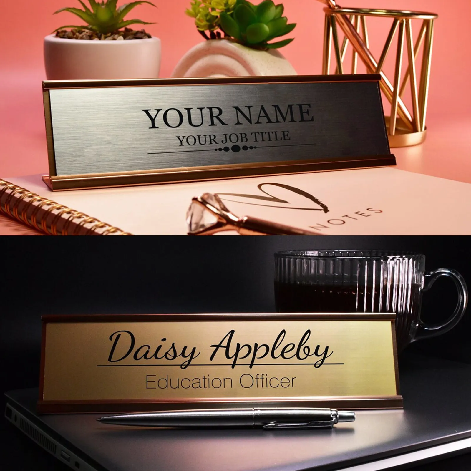 4pcs 12''x8'' Customized Personalized Signs for Home Office