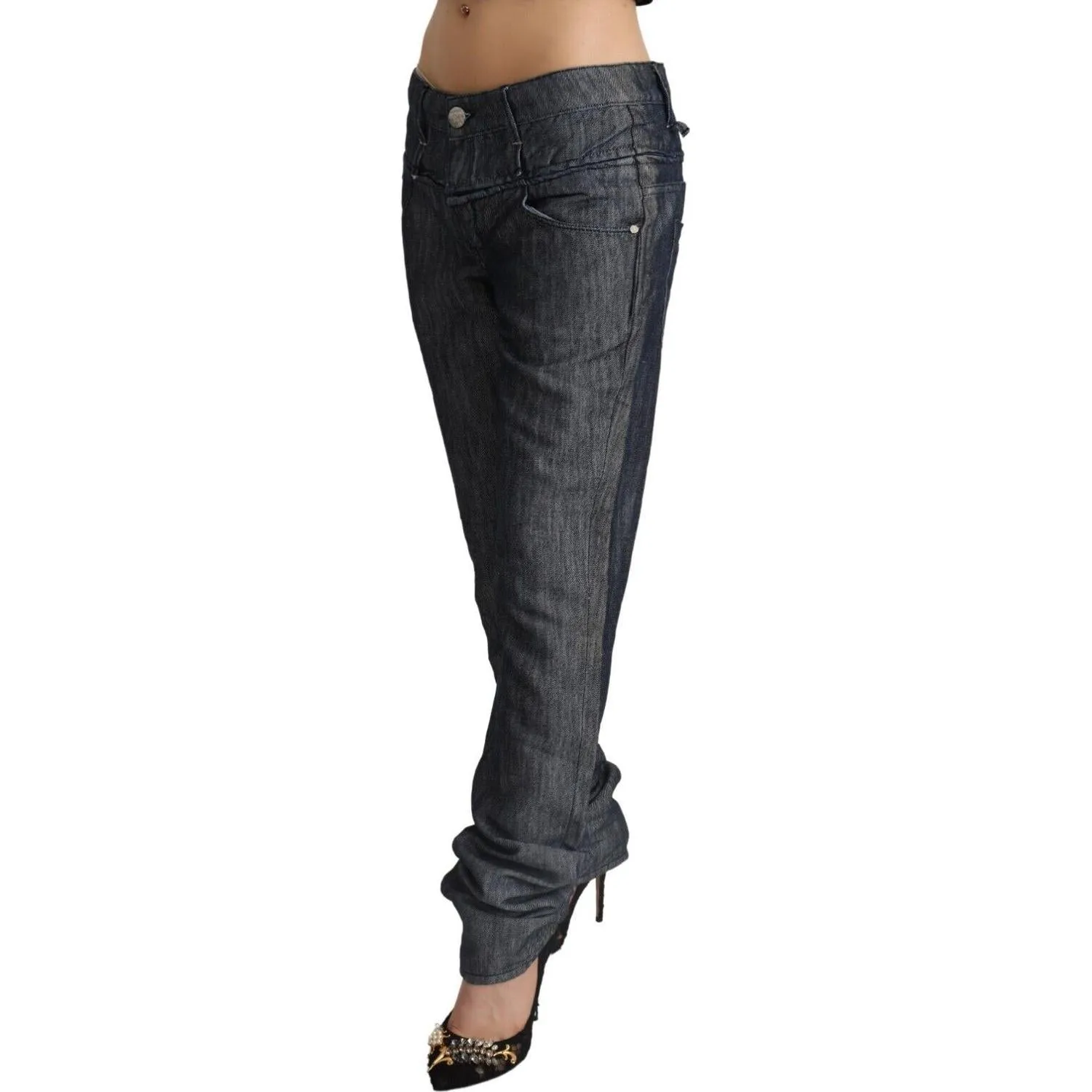 Acht Elegant Mid Waist Straight Cut Denim