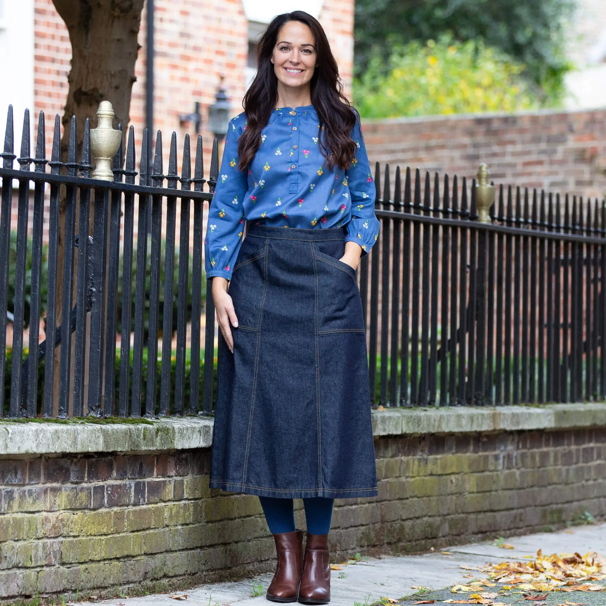 Allington denim skirt