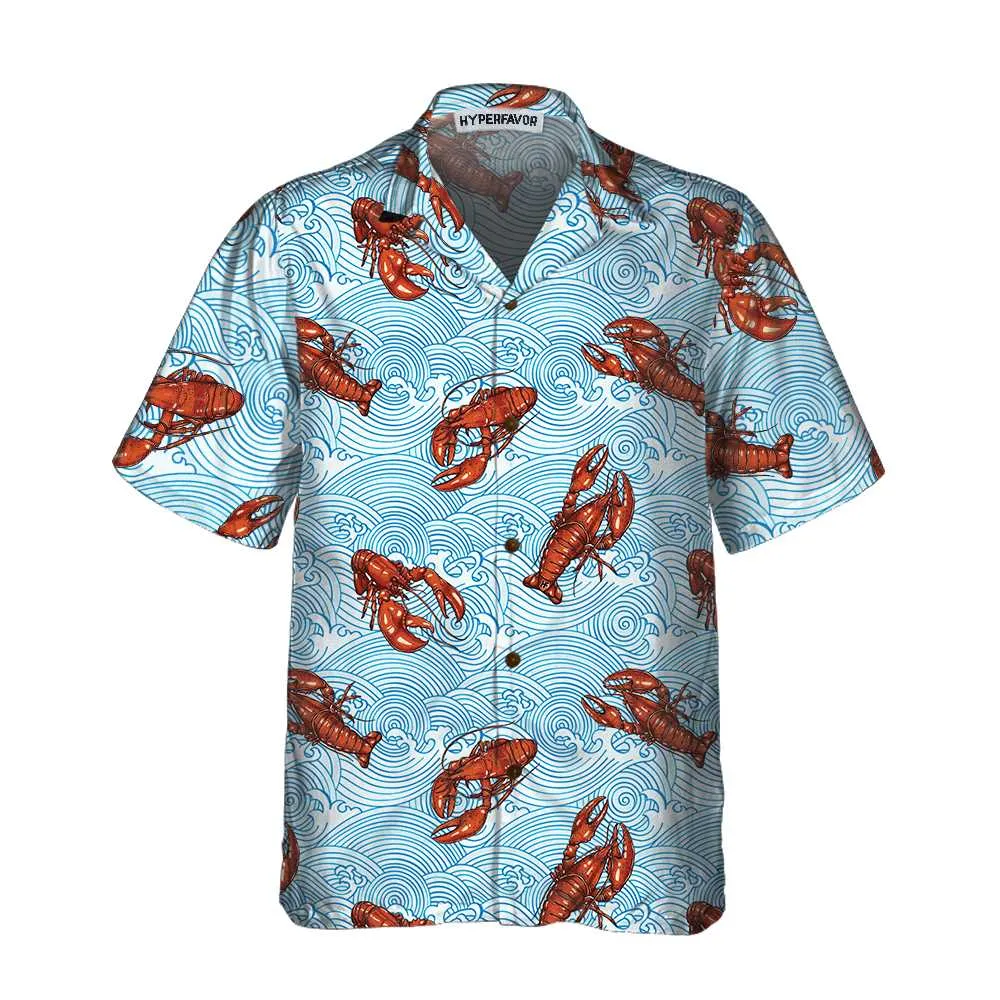 Aloha Lobster Hawaiian Shirt, Unique Lobster Shirt, Lobster Print Shirt For Adults