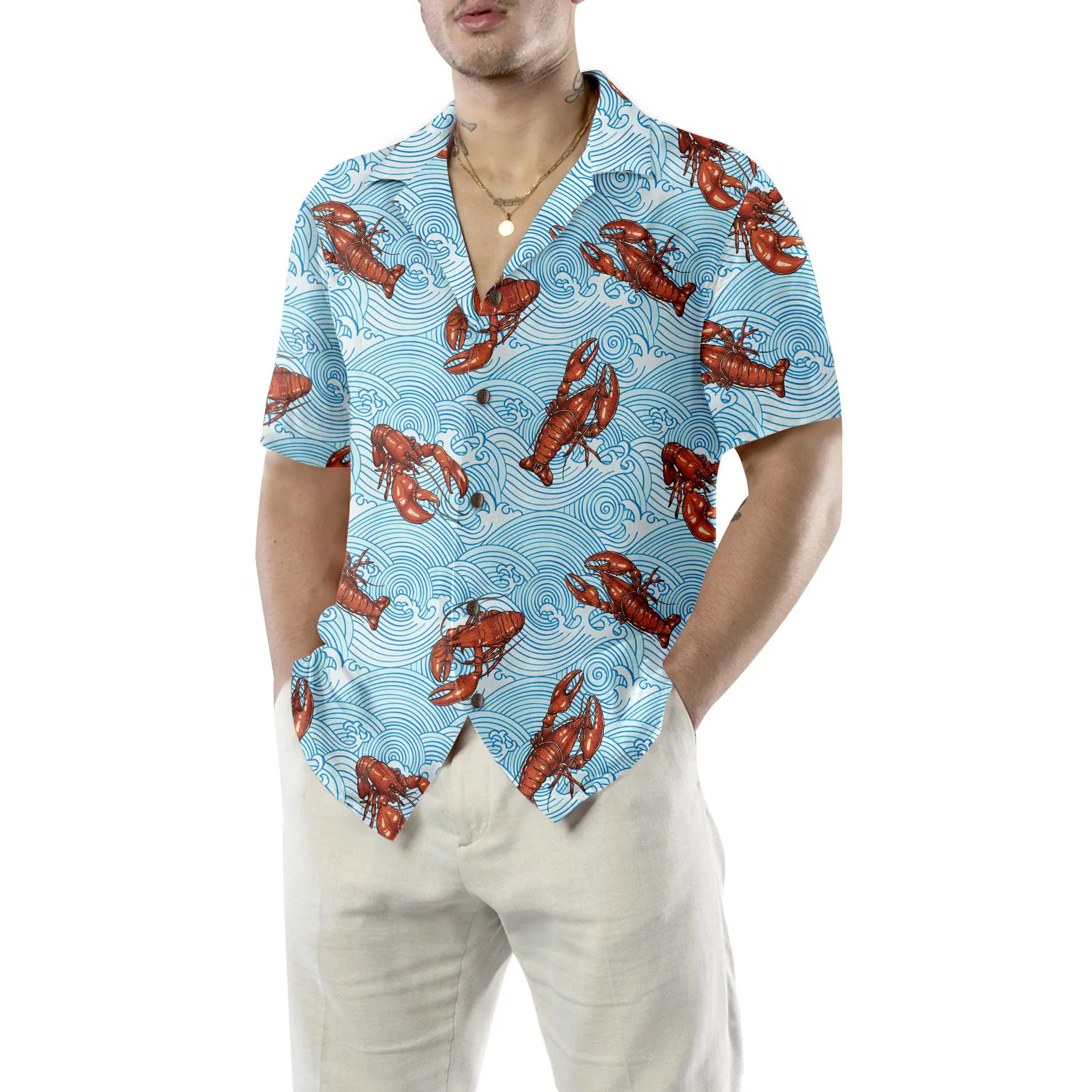 Aloha Lobster Hawaiian Shirt, Unique Lobster Shirt, Lobster Print Shirt For Adults