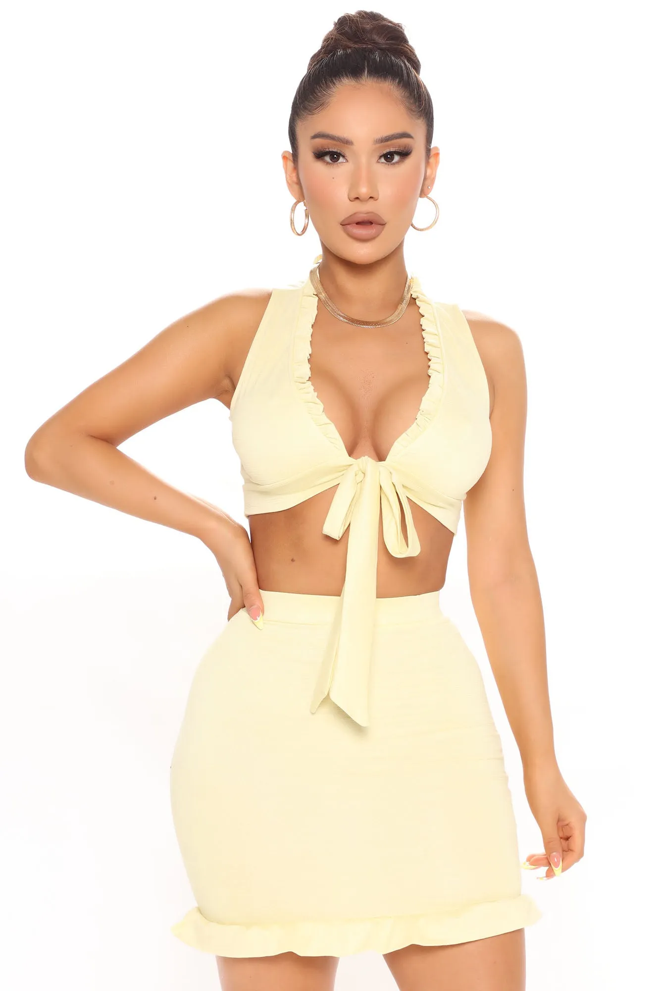 Always Sweet Skirt Set  - Yellow