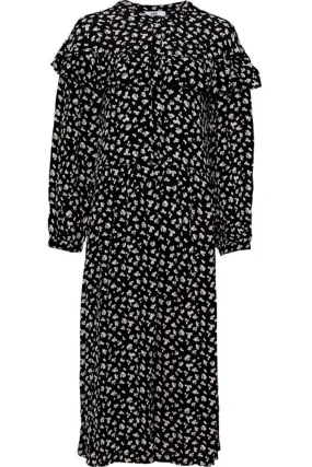 Amelia dress - Black flowered