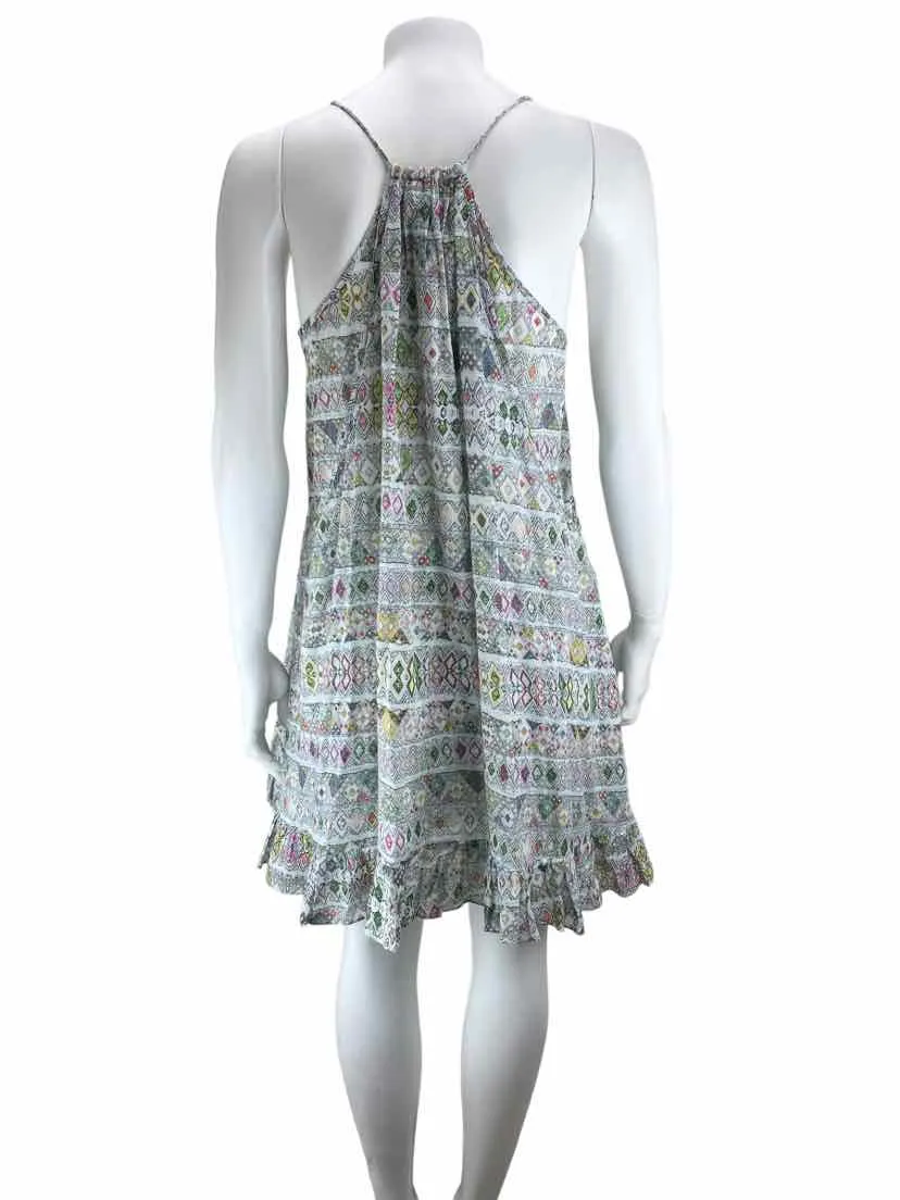 Anthropologie Carolina K, Women's Layered Diamond Dress, Sage/Multi, Size S