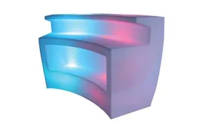 Bar, LED Lit Polyethylene Curved