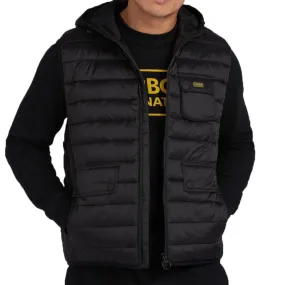 Barbour International Mens Ouston Hooded Gilet - Black