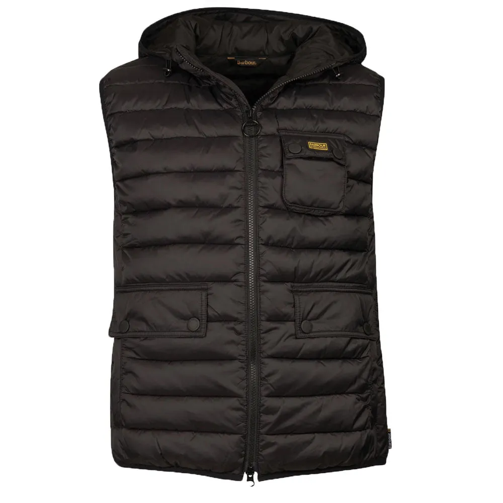 Barbour International Mens Ouston Hooded Gilet - Black