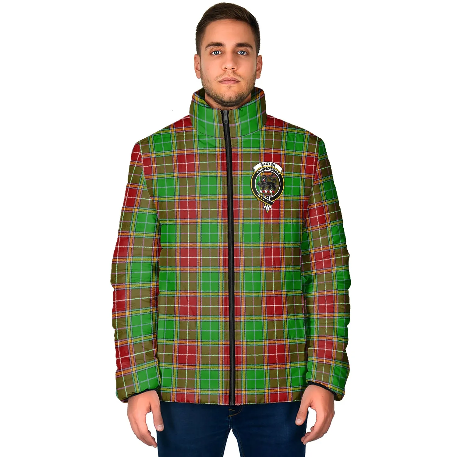 Baxter Modern Tartan Padded Jacket with Family Crest