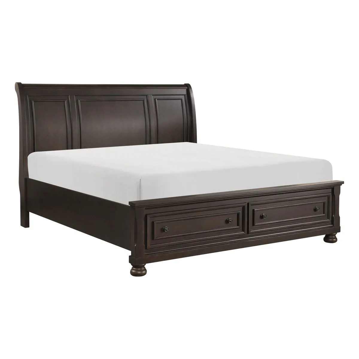 Begonia Queen Platform Bed with Footboard Storage