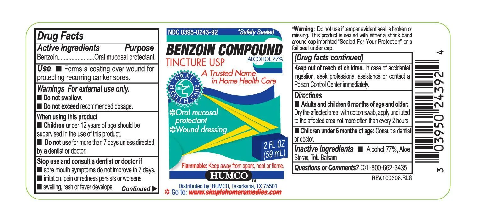 Benzoin Compound Tincture Topical Antiseptic  2 oz