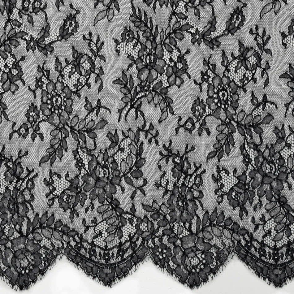 Black Scallop Lace 2301