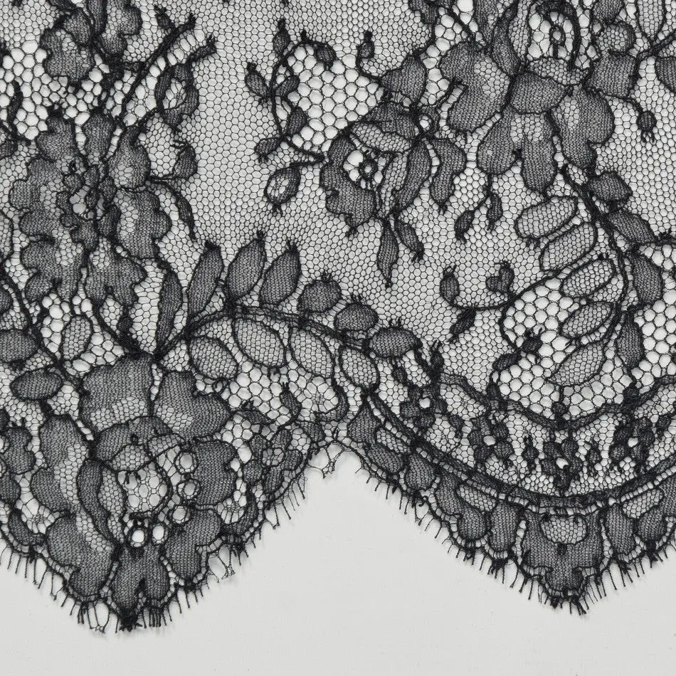 Black Scallop Lace 2301