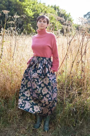 Bobbie Skirt in Forest Blooms Brocade