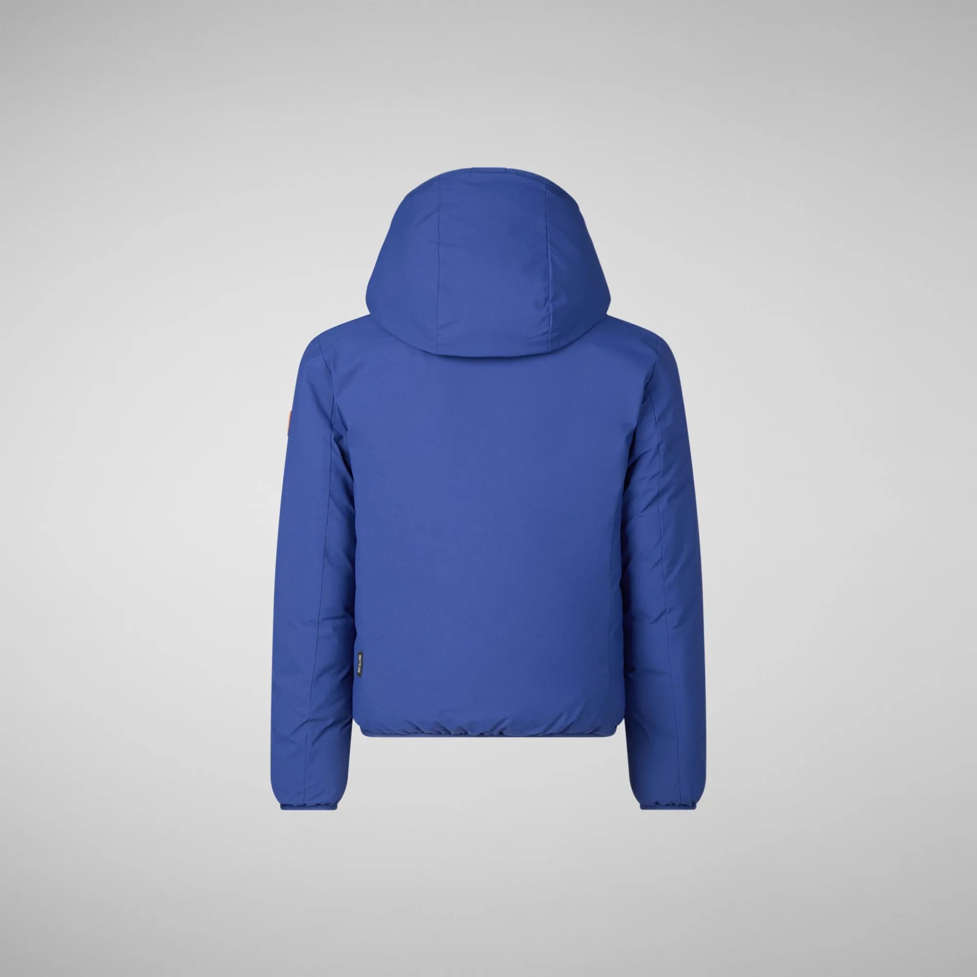 Boys' hooded reversible jacket Oliver in eclipse blue