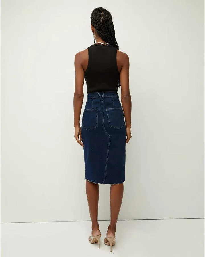 Breves Denim Midi Skirt