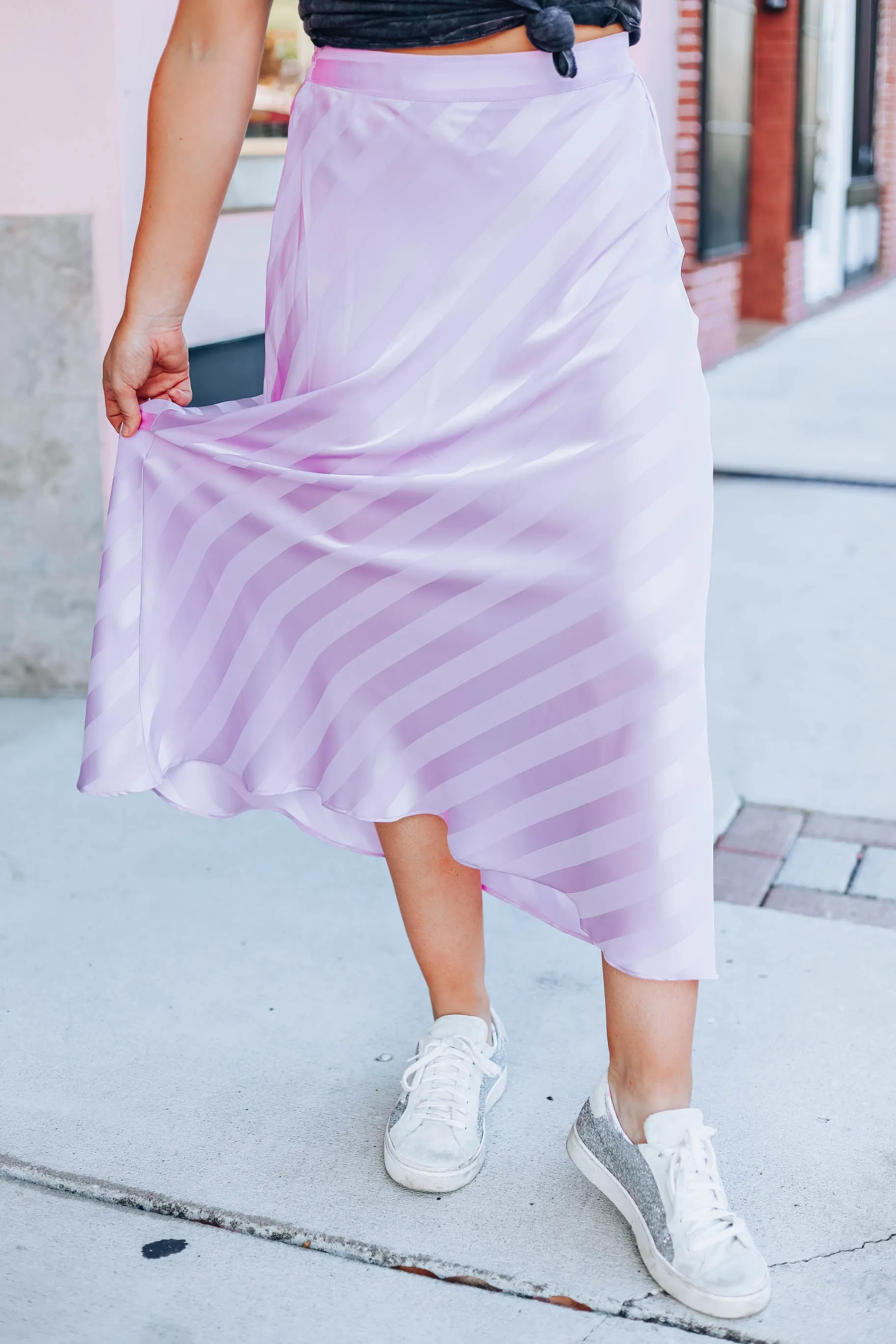 Brooks Midi Skirt - Lilac