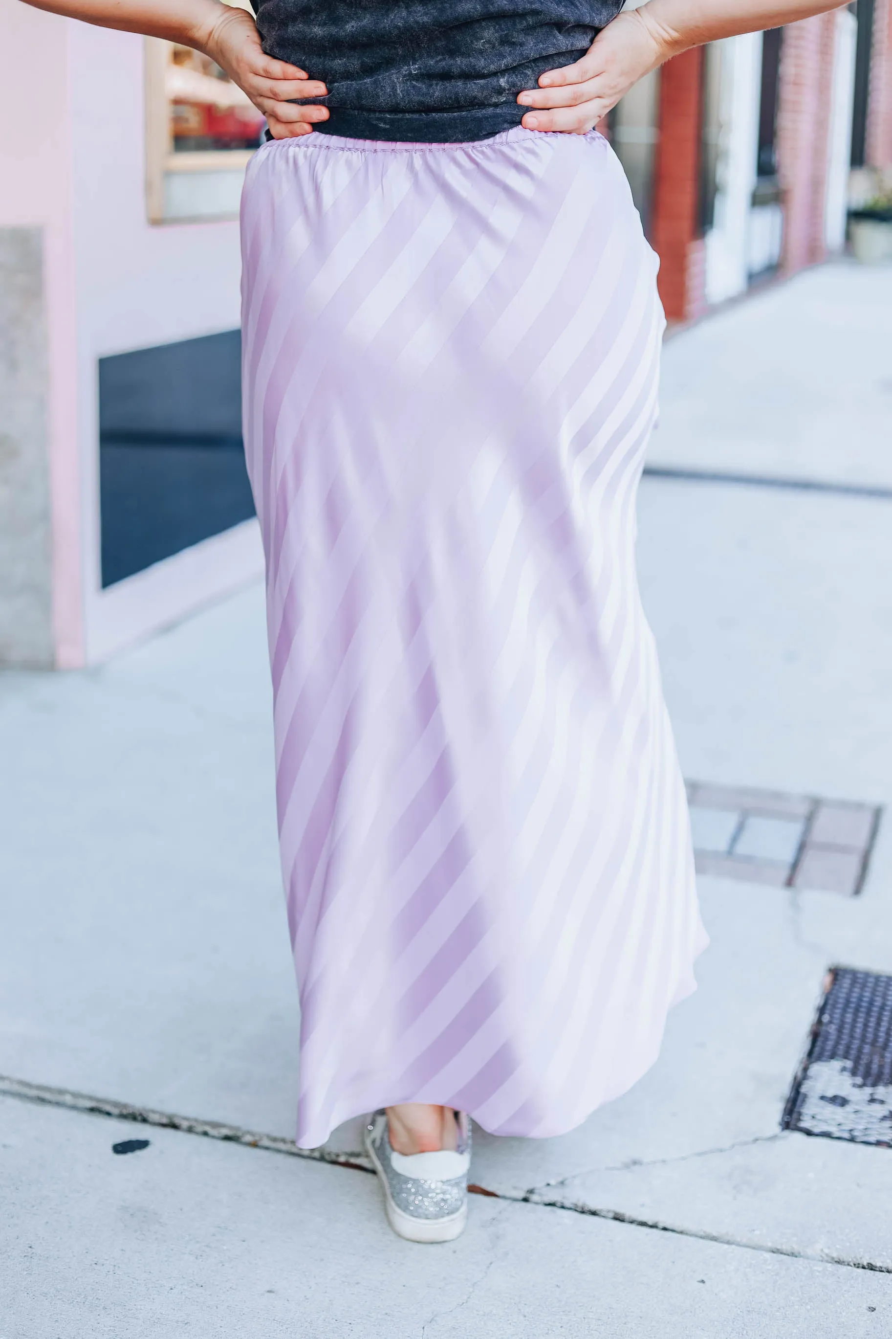 Brooks Midi Skirt - Lilac