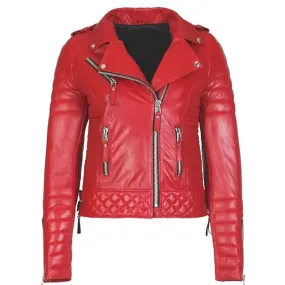 Buy Best Style Genuine Looking Women's Boda Style Quilted Red Jacket For Sale