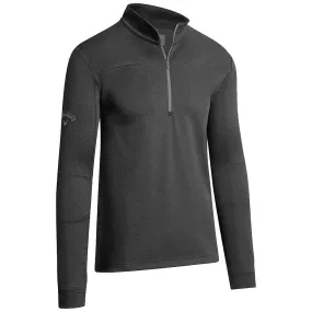 Callaway Pierced Waffle 1/4 Zip Pullover - Black