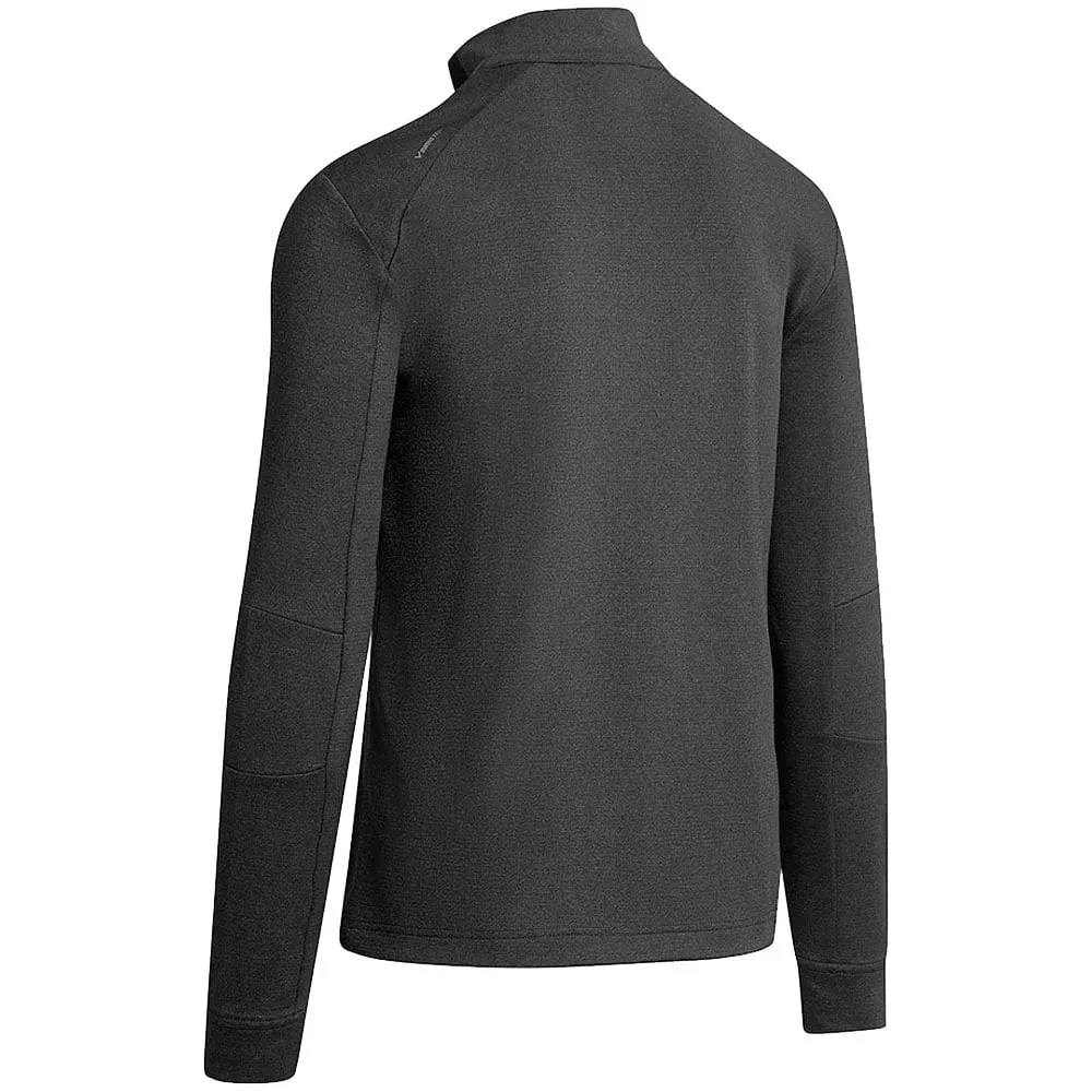 Callaway Pierced Waffle 1/4 Zip Pullover - Black