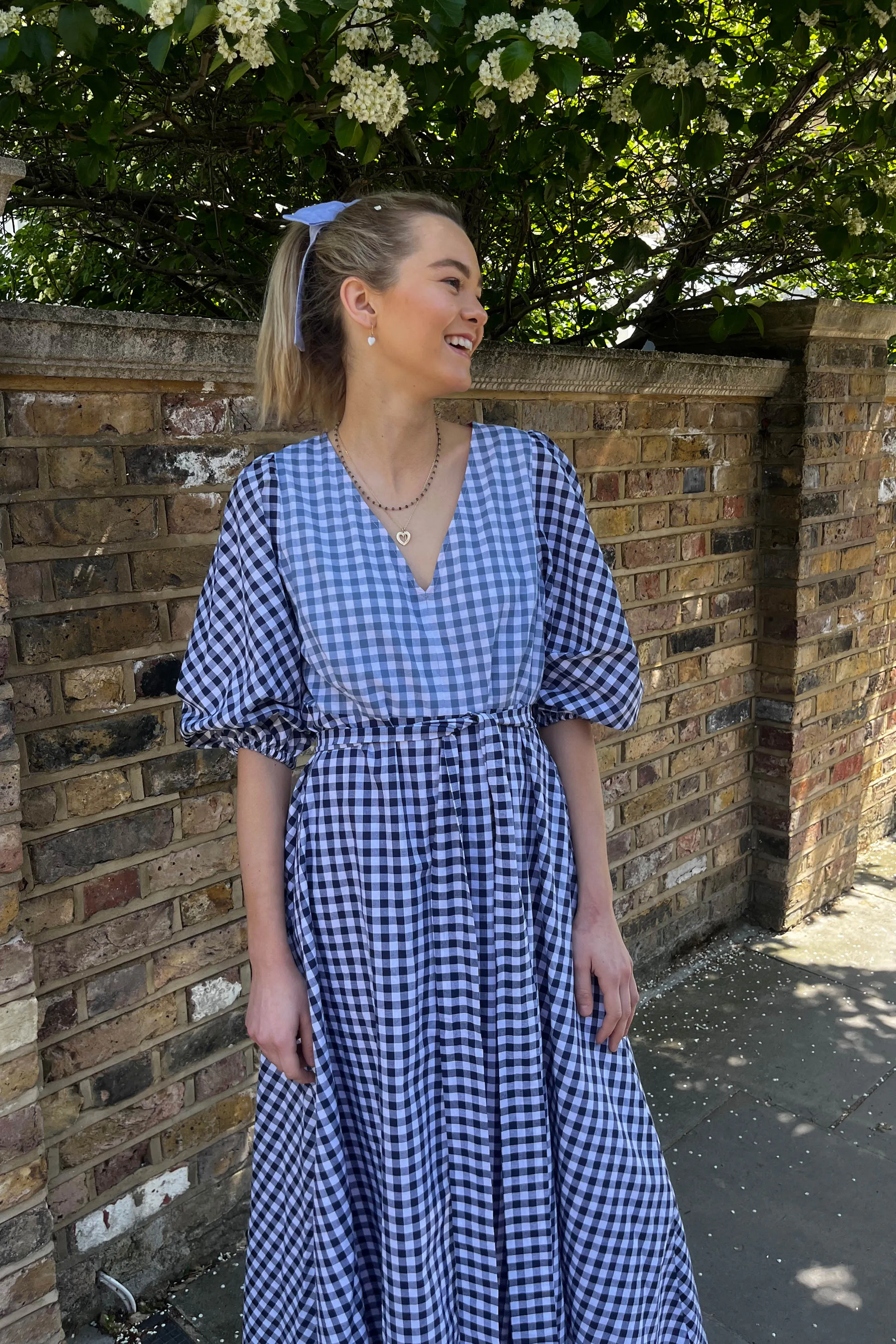 Carnival Dress in Gingham Blues