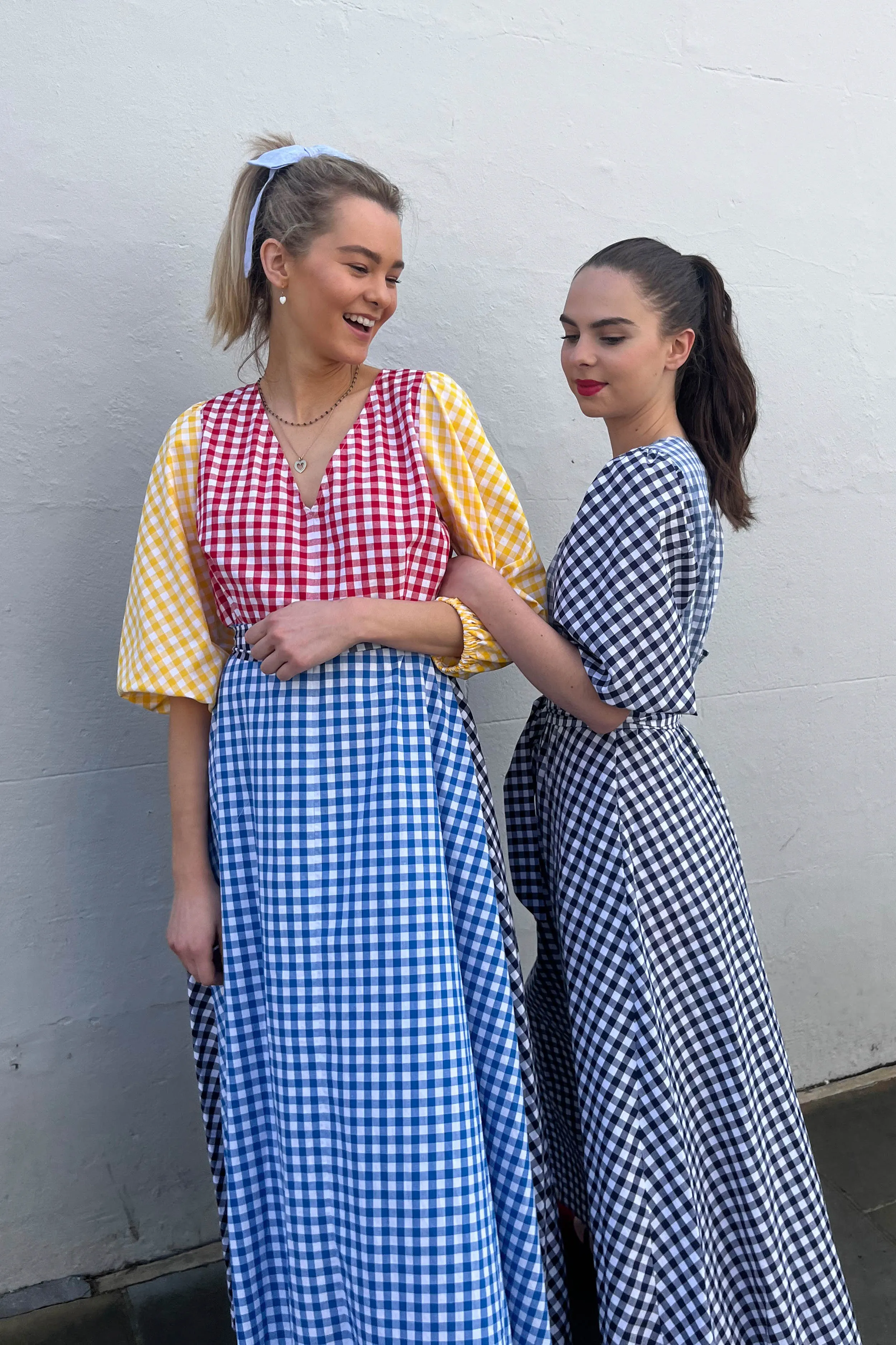 Carnival Dress in Gingham Blues