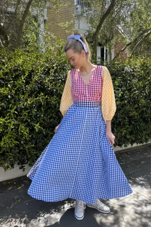 Carnival Dress in Mixed Gingham