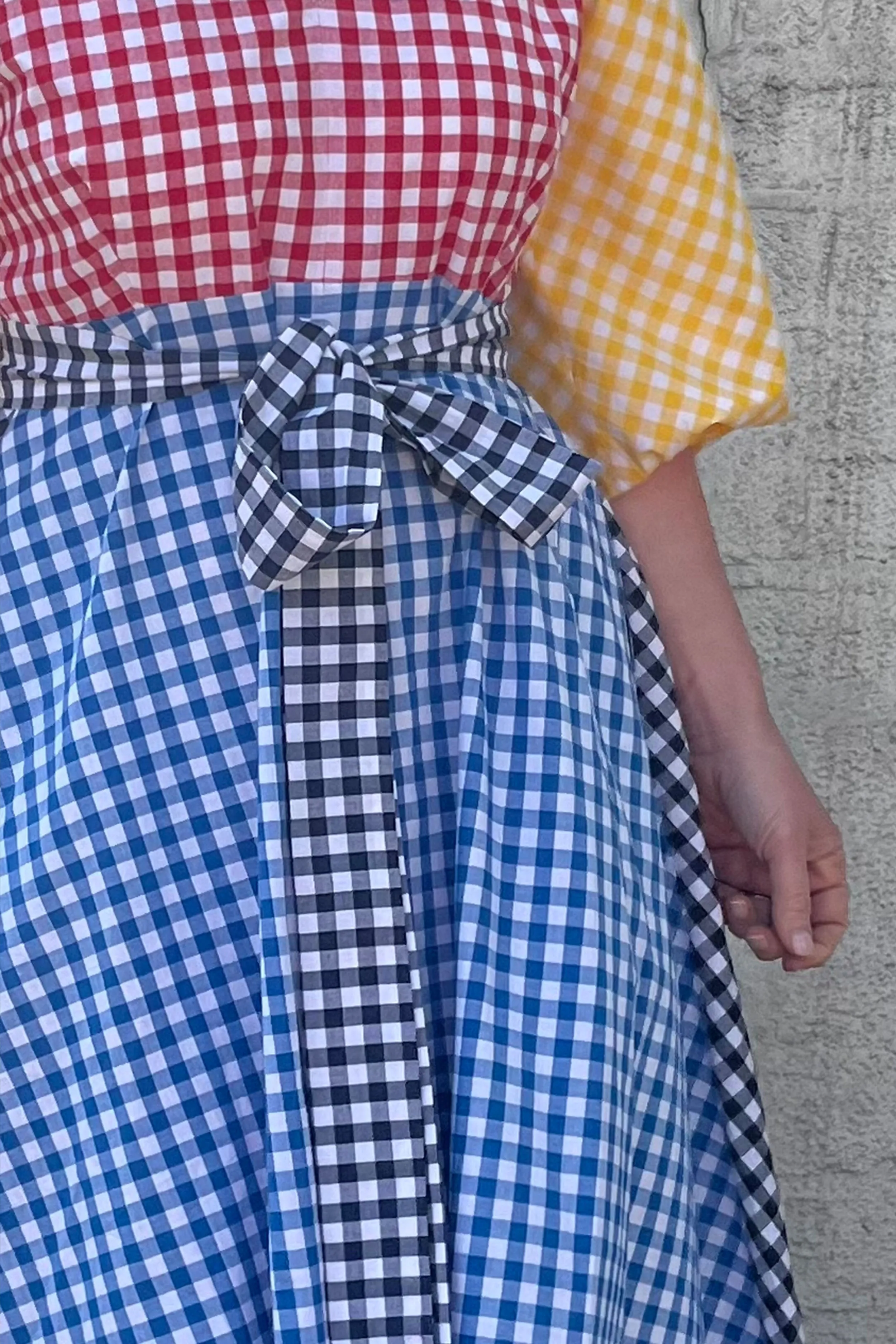 Carnival Dress in Mixed Gingham