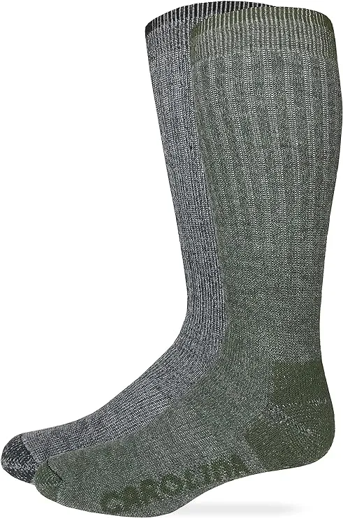 Carolina Hosiery Mens Ultimate Outdoor Obsession Full Cushion Merino Wool Blend Socks Black/Olive