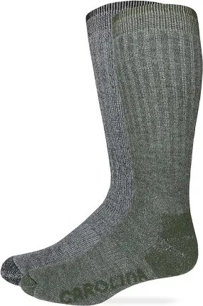 Carolina Hosiery Mens Ultimate Outdoor Obsession Full Cushion Merino Wool Blend Socks Black/Olive