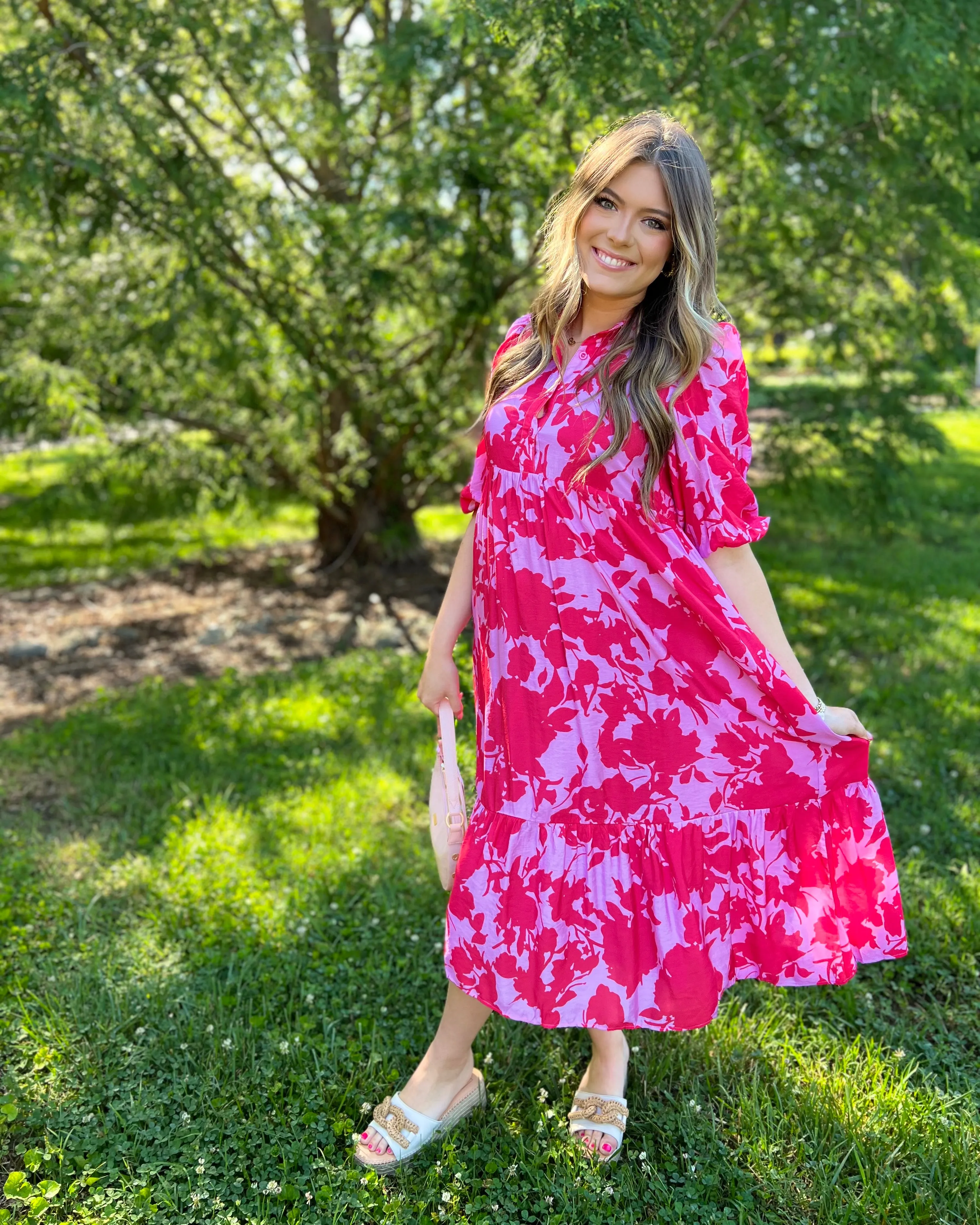 Cherry Blossom Bliss Midi Dress