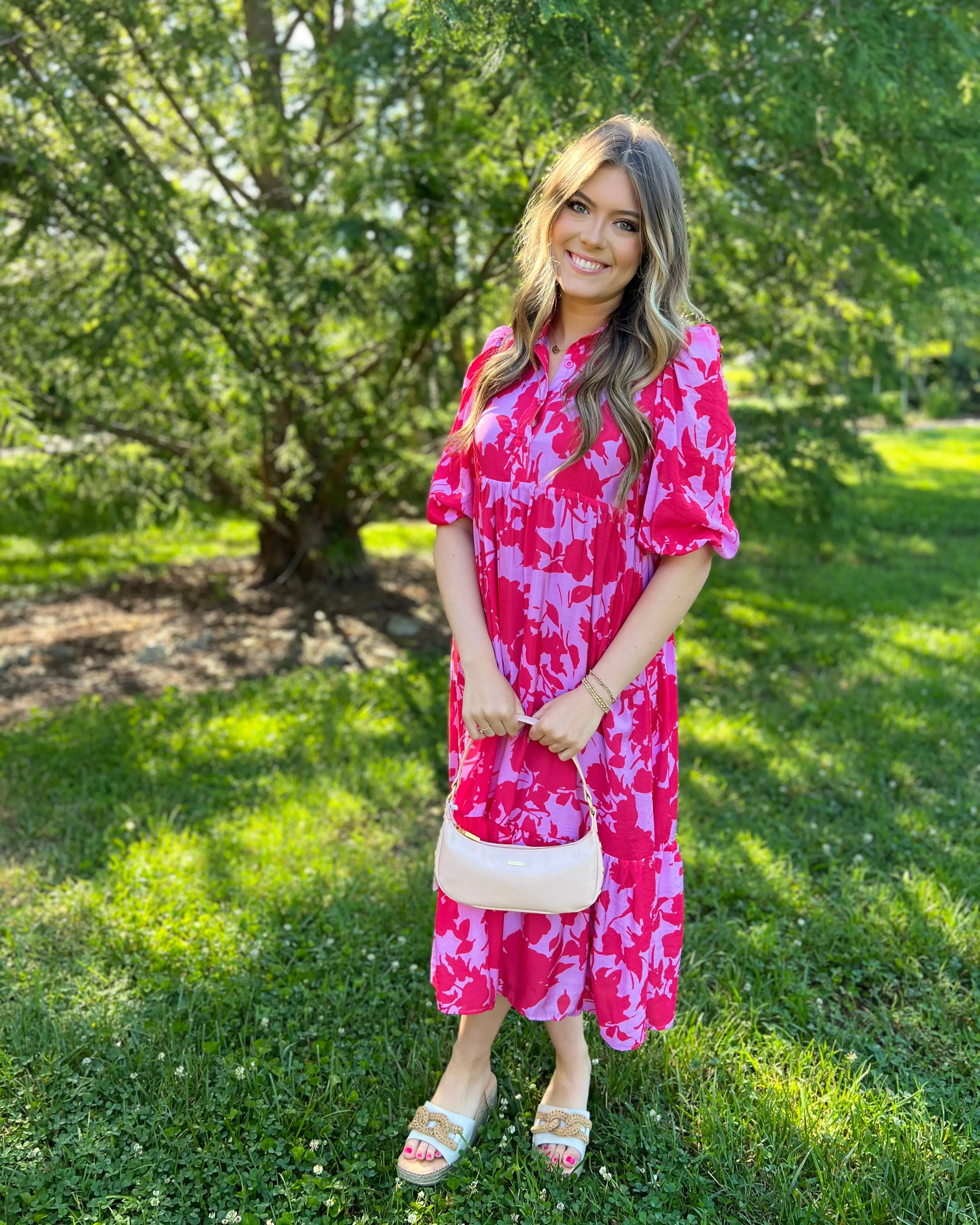 Cherry Blossom Bliss Midi Dress