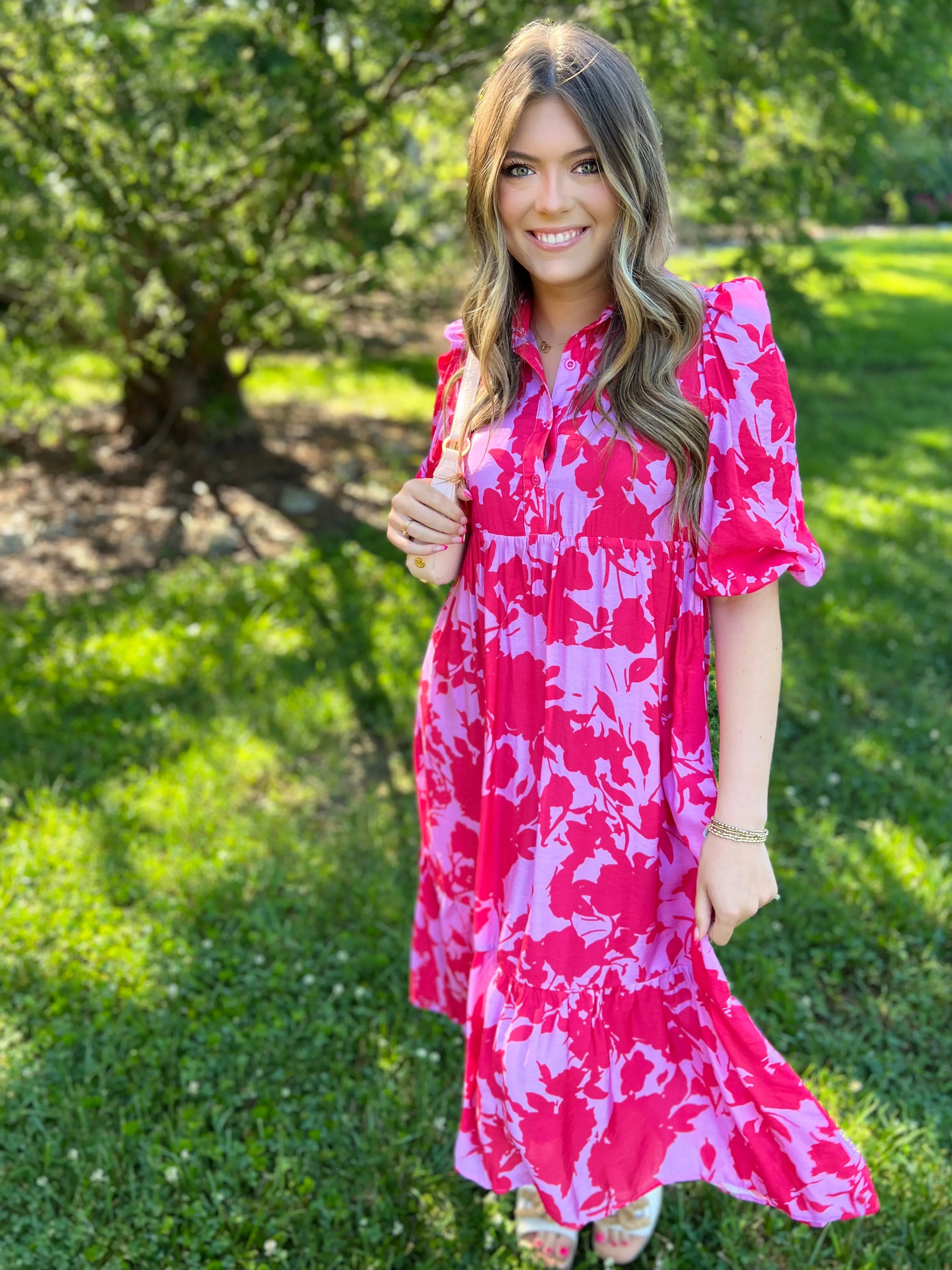 Cherry Blossom Bliss Midi Dress