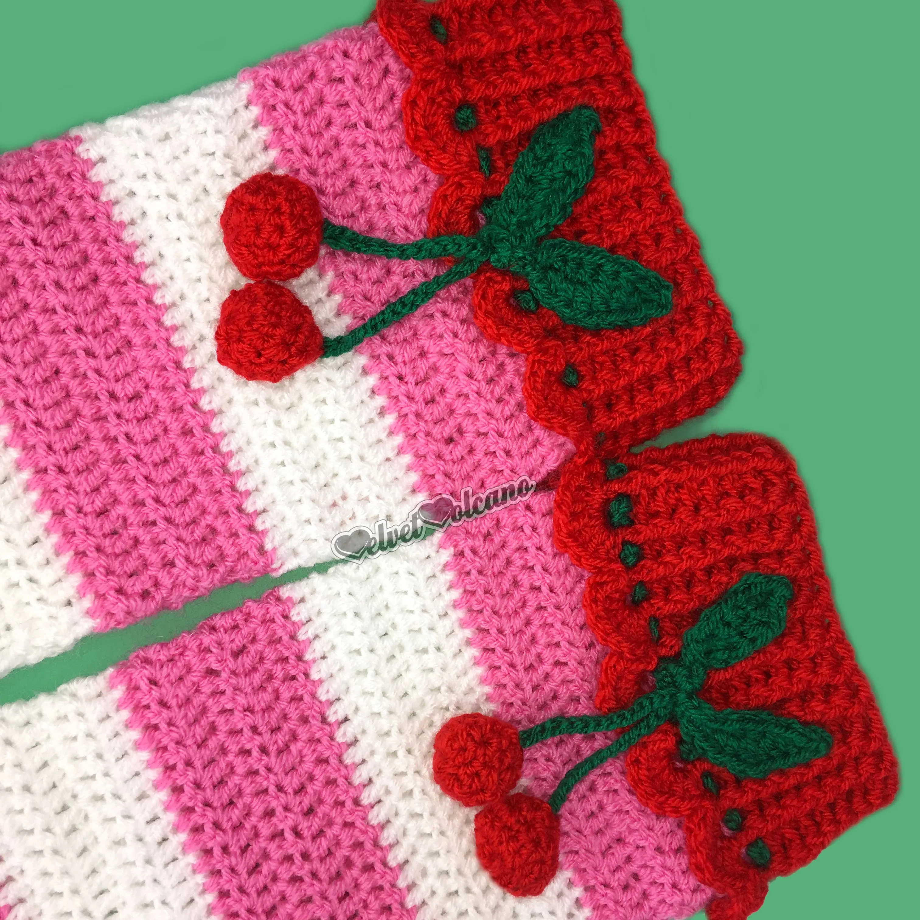 Cherry Stripe Leg Warmers