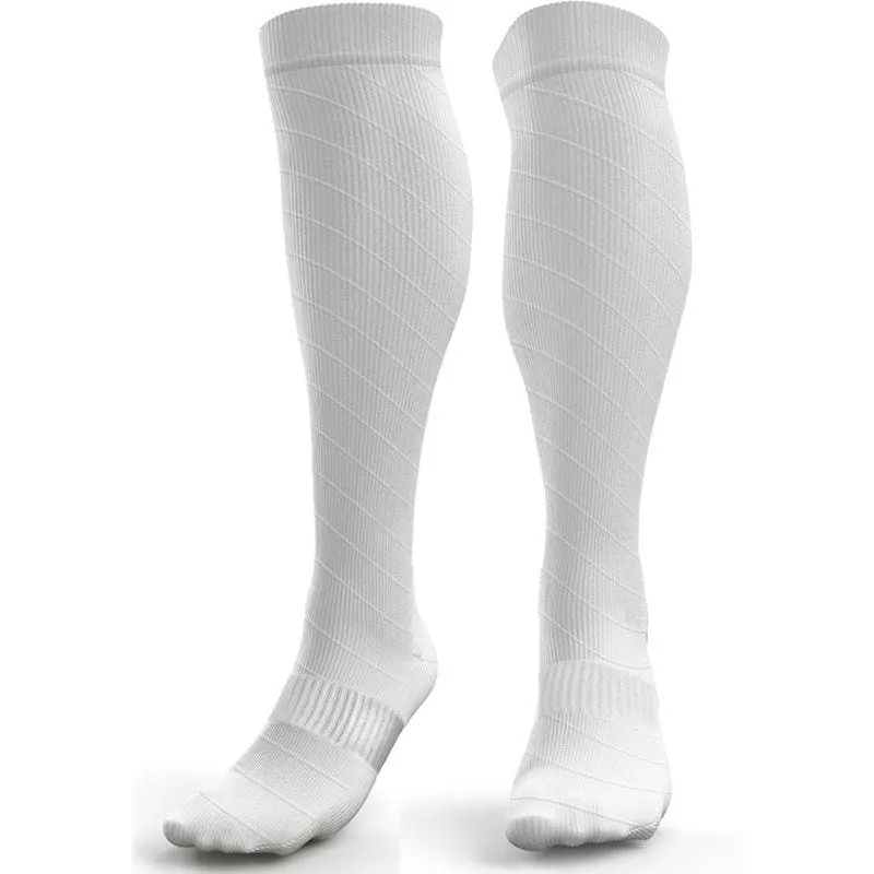 Compression Socks for Men & Women (20-30 mmHg) (Black/White, Pair)