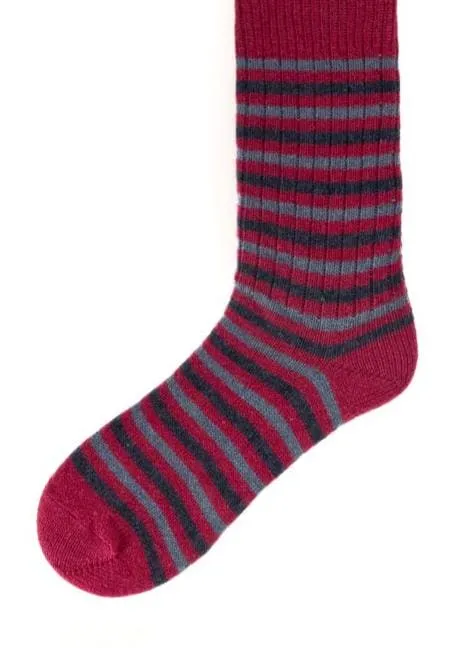 Connemara Socks - Merino Stripe Small