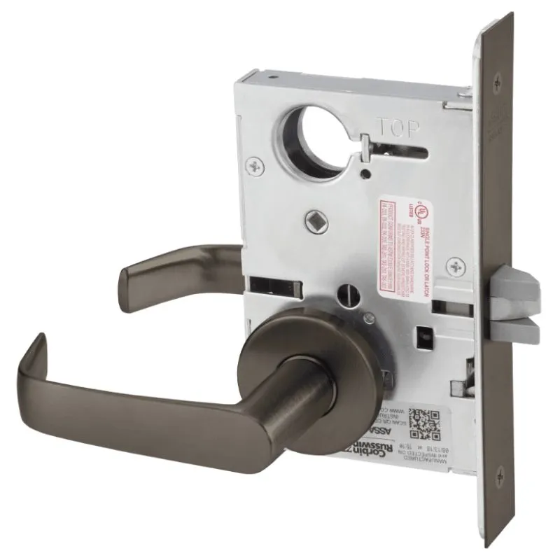 Corbin Russwin ML2010-NSA Passage or Closet Mortise Lock, Newport Lever, A Rose