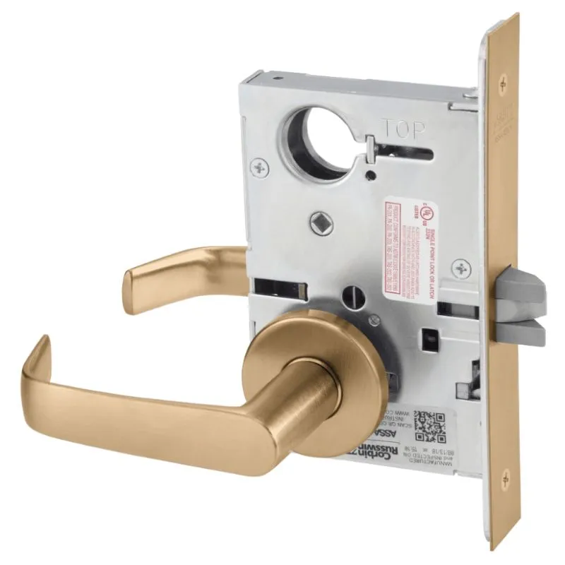 Corbin Russwin ML2010-NSA Passage or Closet Mortise Lock, Newport Lever, A Rose