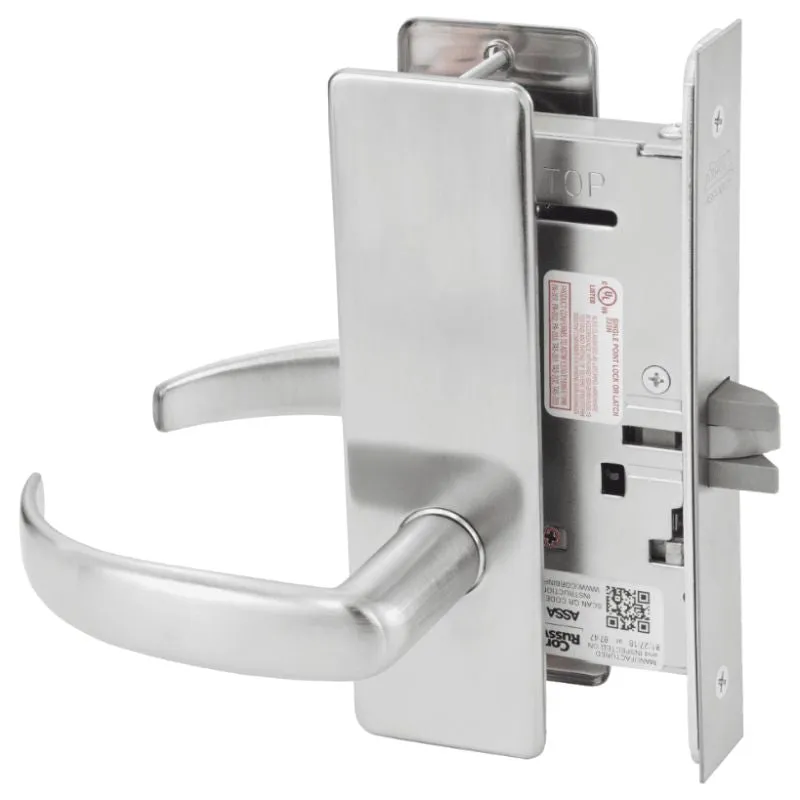 Corbin Russwin ML2010-PSM-626 Passage or Closet Mortise Lock, Princeton Lever, M Escutcheon, Satin Chrome