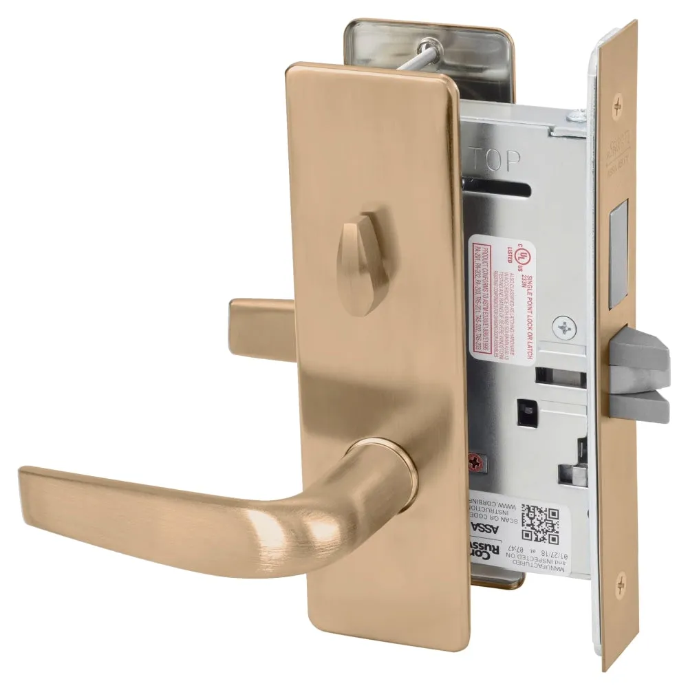 Corbin Russwin ML2030-CSM Privacy Bedroom or Bathroom Mortise Lock, Citation Lever, M Escutcheon