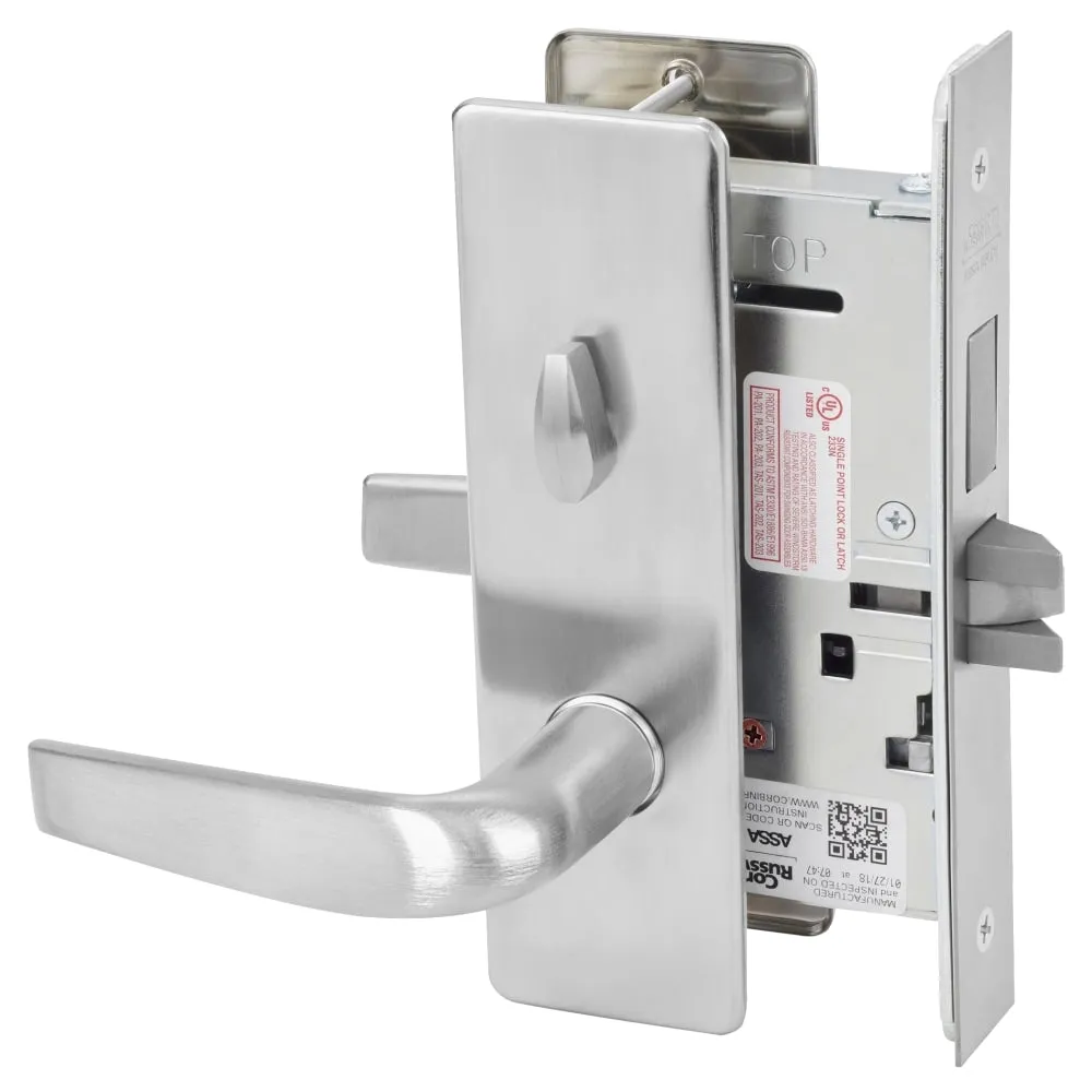 Corbin Russwin ML2030-CSM Privacy Bedroom or Bathroom Mortise Lock, Citation Lever, M Escutcheon