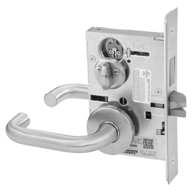 Corbin Russwin ML2030-LWA Privacy Bedroom or Bathroom Mortise Lock, Lustra Lever, A Rose